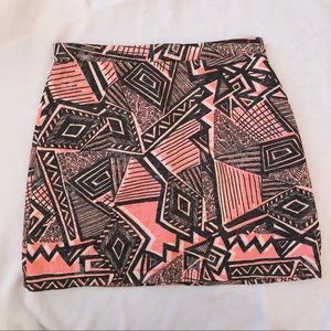Topshop Geometric Pattern Mini Skirt